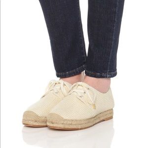 Joie Lace Up Espadrille Platform Sneakers Nude